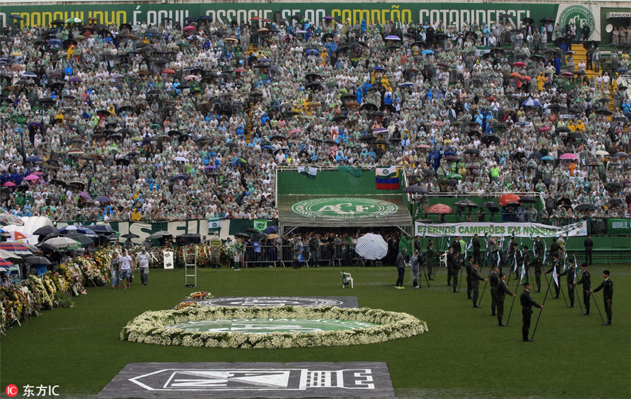 Brazil pays respects to Chapecoense in moving memorial