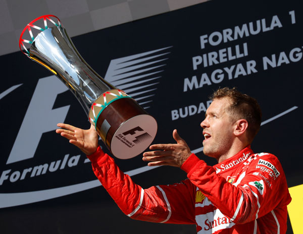 Sebastian Vettel wins Hungarian F1 Grand Prix