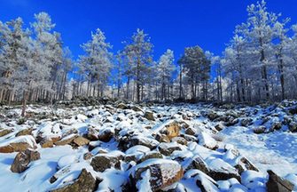 Scenery of Huangshan Mountain after snowfall