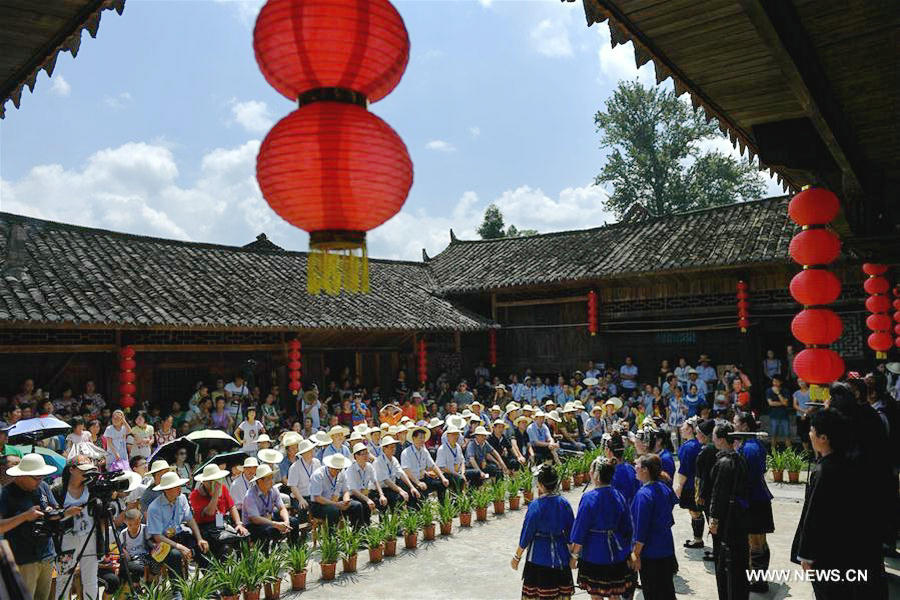 Villagers of Dong ethic group mark traditional festival in Hubei