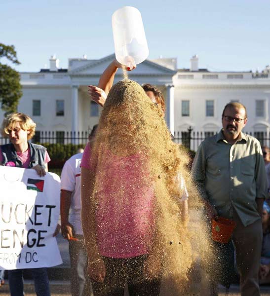 'Rubble Bucket Challenge' in US to support Palestinians