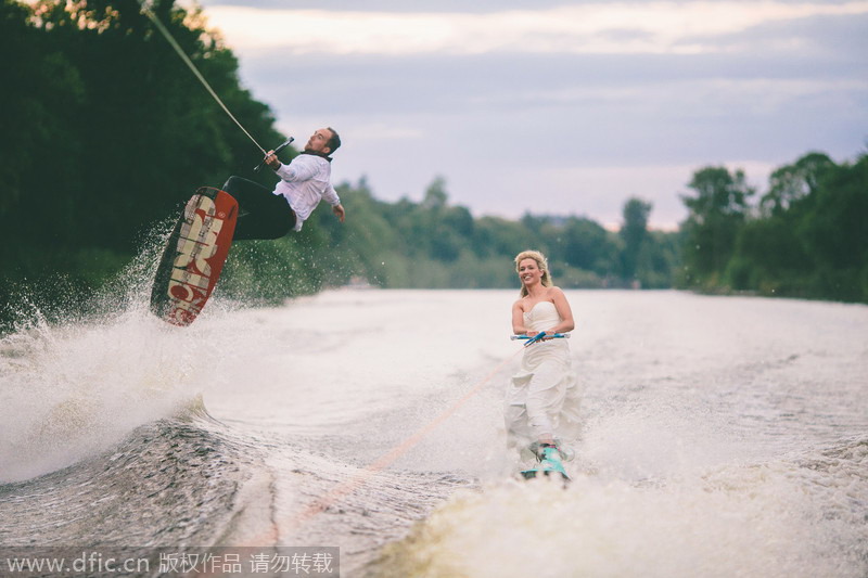 Water way to celebrate an engagement!