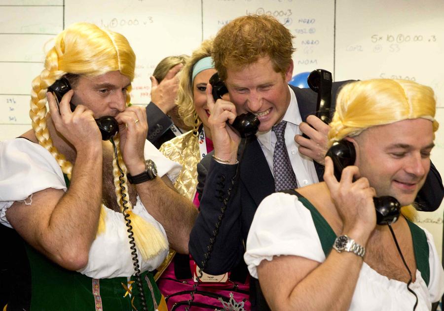 Prince Harry joins in fun at ICAP charity day