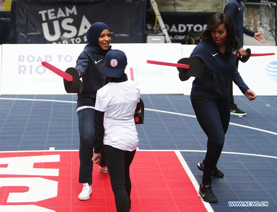 Michelle Obama kicks off 100-day countdown to Rio Olympics with US Olympians