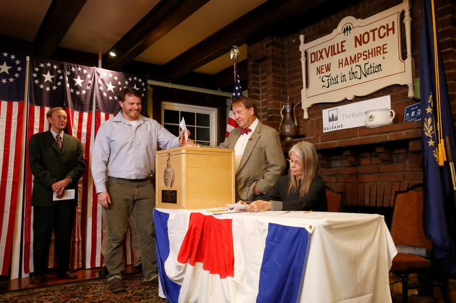 Midnight vote in tiny New Hampshire town kicks off US presidential elections